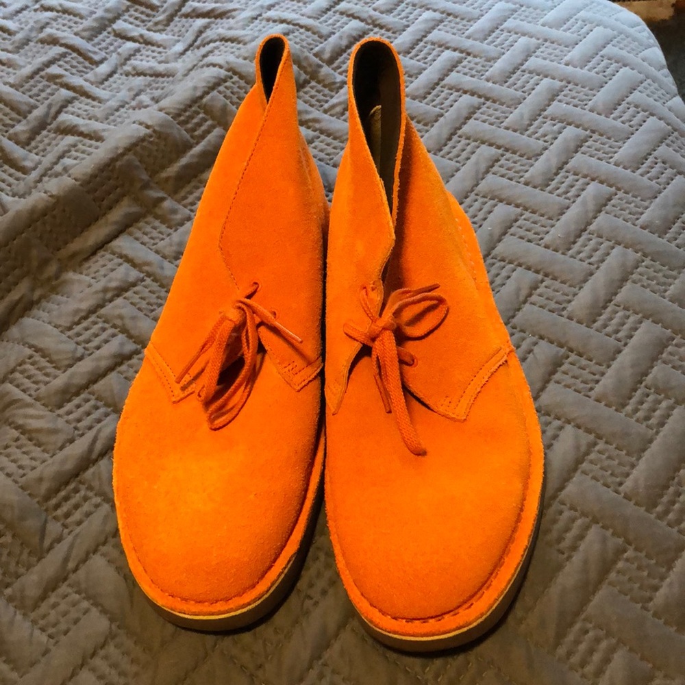 Clark dessert boot. Orange size 13. Never worn.